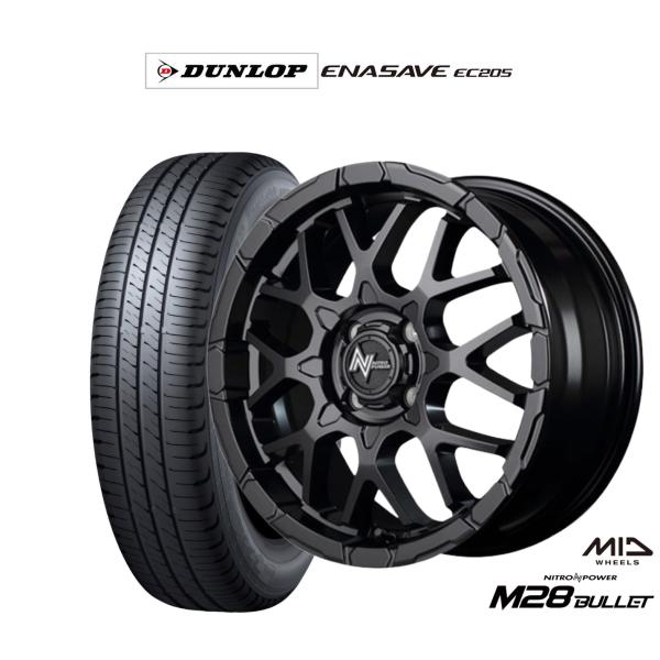 サマータイヤ ホイール4本セット MID ナイトロパワー M28 バレット KC ダンロップ ENA...