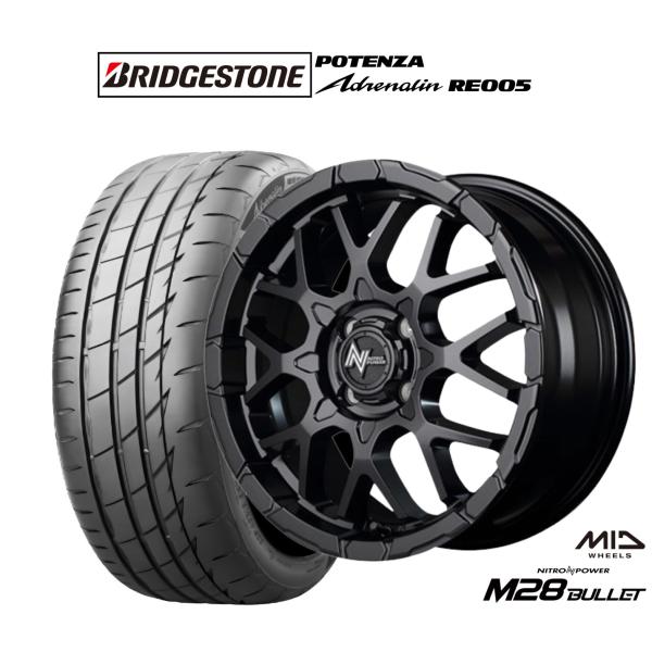 サマータイヤ ホイール4本セット MID ナイトロパワー M28 バレット KC ブリヂストン PO...