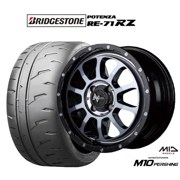 サマータイヤ ホイール4本セット MID ナイトロパワー M10 パーシング KC ブリヂストン P...