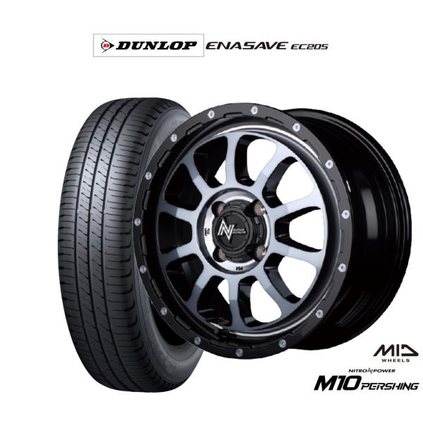 サマータイヤ ホイール4本セット MID ナイトロパワー M10 パーシング KC ダンロップ EN...