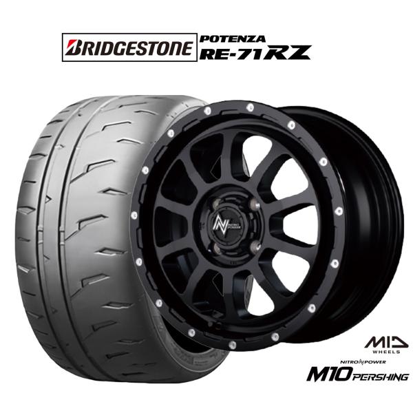 サマータイヤ ホイール4本セット MID ナイトロパワー M10 パーシング KC ブリヂストン P...