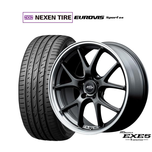 サマータイヤ ホイール4本セット MID ホイールズ EXE5 V selection NEXEN ...