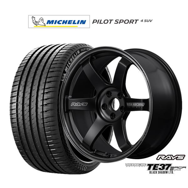 サマータイヤ ホイール4本セット レイズ ボルクレーシング TE37 サーガ S-plus Blac...