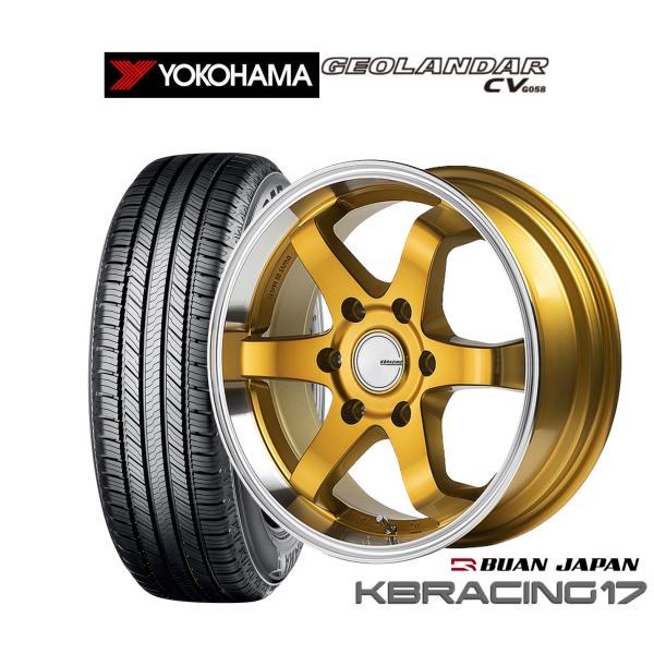 サマータイヤ ホイール4本セット 舞杏 KB レーシング 17 ヨコハマ GEOLANDAR ジオラ...