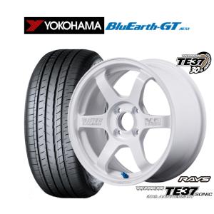 サマータイヤ ホイール4本セット レイズ ボルクレーシング TE37 SONIC(ソニック) 30TH MACHINING Ver. ヨコハマ BluEarth ブルーアース GT (AE51) 195/45R16