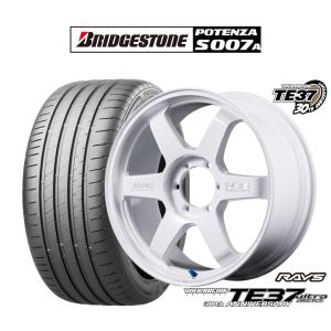 サマータイヤ ホイール4本セット レイズ ボルクレーシング TE37 ウルトラ LARGE P.C.D 30TH MACHINING Ver. ブリヂストン POTENZA ポテンザ S007A 225/50R18