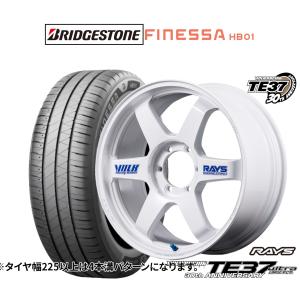 サマータイヤ ホイール4本セット レイズ ボルクレーシング TE37 ウルトラ LARGE P.C.D 30TH STICKER Ver. ブリヂストン FINESSA フィネッサ HB01 225/50R18