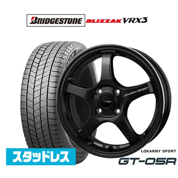スタッドレスタイヤ ホイール4本セット BADX ロクサーニスポーツ GT-05R ブリヂストン B...