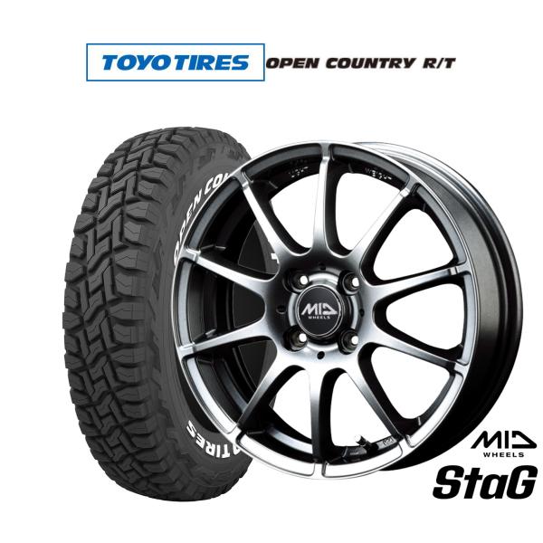 サマータイヤ ホイール4本セット MID ホイールズ スタッグ トーヨータイヤ OPEN COUNT...