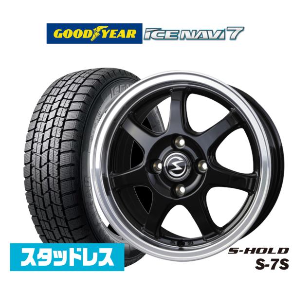 スタッドレスタイヤ ホイール4本セット BADX エスホールド S-7S グッドイヤー ICE NA...