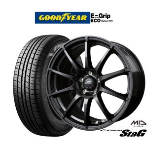 サマータイヤ ホイール4本セット MID シュナイダー スタッグ グッドイヤー エフィシエント グリップ エコ EG01 205/65R15｜carport-maluzen