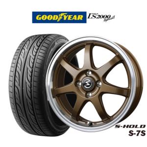 サマータイヤ ホイール4本セット BADX エスホールド S-7S グッドイヤー イーグル LS2000 ハイブリッド2(HB2) 165/55R14