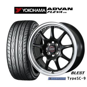 サマータイヤ ホイール4本セット ニューレイトン ユーロマジック タイプ SC-9 ヨコハマ ADVAN アドバン フレバ V701 205/45R16