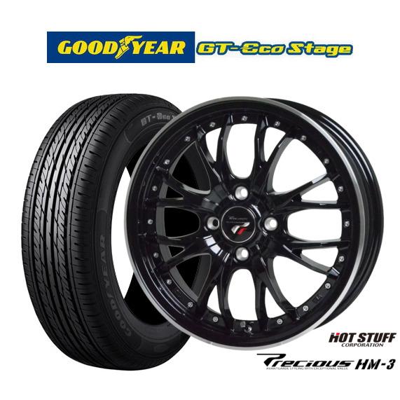サマータイヤ ホイール4本セット ホットスタッフ プレシャス HM-3 グッドイヤー GT-エコ ス...
