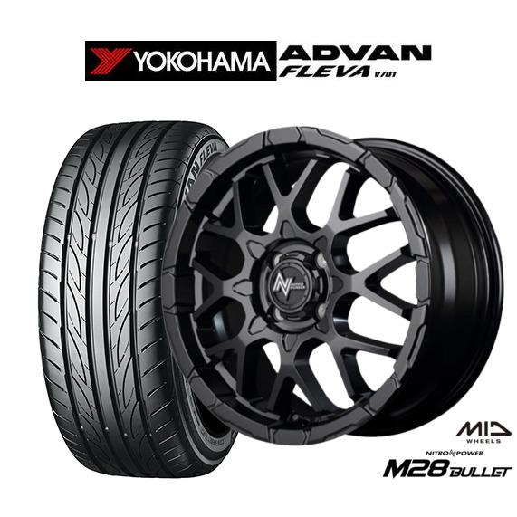サマータイヤ ホイール4本セット MID ナイトロパワー M28 バレット KC ヨコハマ ADVA...