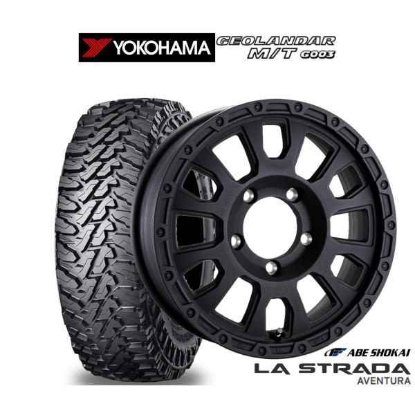 オフロードタイヤ ホイール4本セット 阿部商会 ラ・ストラーダ アヴェンチュラ ヨコハマ GEOLA...