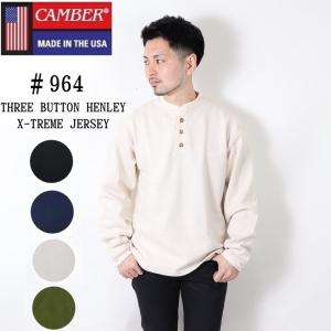 CAMBER キャンバー ロンT 964 ヘンリーネック サーマル Tシャツ ロング メンズ レディース 無地 長袖 厚手 クルーネック MADE IN USA 肉厚 米国製  ビッグ