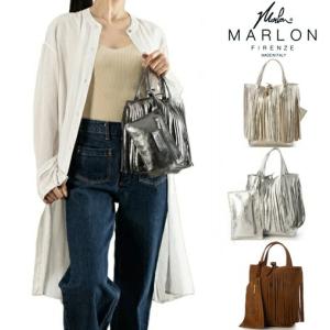 MARLON FIRENZE ショルダーバッグ ハンドバッグ 2Way 牛革 シボ加工
