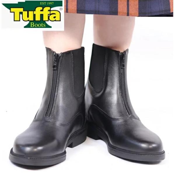 Tuffa Boots タッファ ブーツ レザーフロントジップ サイドゴア ショートブーツ“MORG...