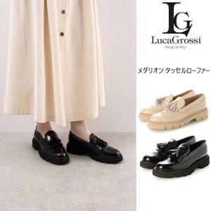 美品　Luca Grossi 黒 ダブルバックル ローファー　37 ルカ グロッシ Luca Grossi ダブルバックルローファー （NERO