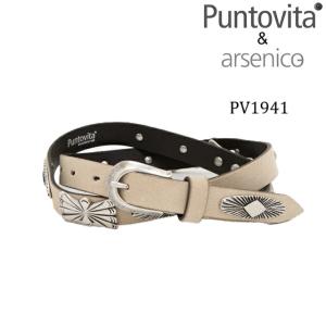 【新品】PUNTOVITA　プントヴィータ　CONCHO　コンチョ レザーベルト Puntovita（プントヴィータ） ベルト 「PUNTOVITA/プントヴィータ