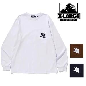 エクストララージ ロンt XLARGE OLD ENGLISH L/S POCKET TEE  カットソー 長袖 Tシャツ トップス ショートスリーブ シンプル 人気 定番 贈り物 プレゼント｜carre-store