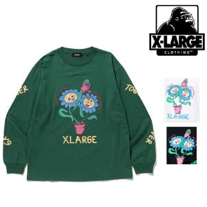 エクストララージ ロンt XLARGE GROW UP L/S TEE Tシャツ ロングスリーブ 刺繍 立体的 プリント カットソー 長袖 メンズ トップス 人気 定番｜carre-store