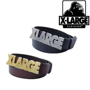 エクストララージ X-LARGE XL METAL BUCKLE BELT バックル レザーベルト ロゴ メンズ おしゃれ 小物 贈り物 プレゼント ギフト｜carre-store