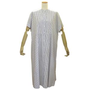 parkes 【SALE】Parkes パークス バンドカラーストライプ半袖シャツ  