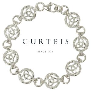 シルバーブレスレット チェーン レディース レディス アクセサリー ケルト紋様 英国ブランド Curteis brand 送料無料