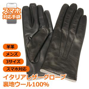 HERMES エルメス メンズ手袋 クルー・ド・セル II ブラック ディア