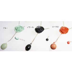 Y字ペンダント ビジューネックレス レディース...の詳細画像1