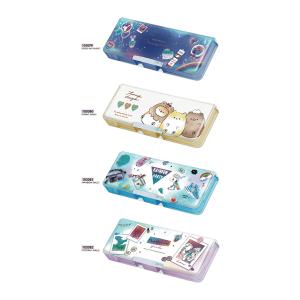 (連) コンパクト 片面2段式 ペンケース 筆箱 103079 103080 103081 103082 C 2021年11月