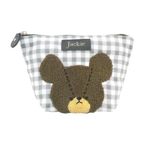 くまのがっこう Jackie the bears' school -ZAKKA COLLECTION- 舟形ポーチ コスメポーチ 207391/ギンガムチェック K 2022年9月｜carrot