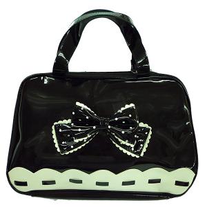 プリンセスアリス 書道セット用 バックのみ  エナメル×ドットリボン