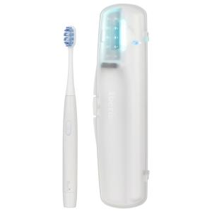 オーム電機 Iberis音波歯ブラシUV除菌ケース付 乾電池式 ホワイト HB-C557K-W 00-5849