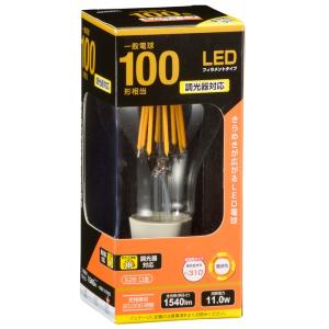 オーム電機 LED電球 フィラメント E26 100形相当 調光器対応 LDA12L/D C6 06-3484