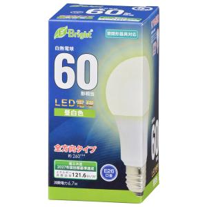オーム電機 LED電球 E26 60形相当 昼白色 LDA7N-G AG27 06-4344