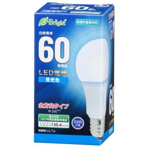 オーム電機 LED電球 E26 60形相当 全方向 昼光色 LDA7D-G AG27 06-4345