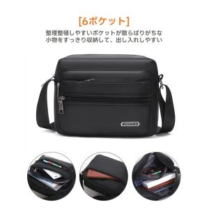 ボディバッグ 6ポケット ショルダーバッグ メ...の詳細画像4