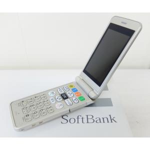 ソフトバンク SoftBank シャープ かんたん携帯 108SH ルミナスシルバー 中古良品 #330066038｜carry-mobile