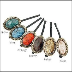 【送料無料】【DollyPretty】!ゴールドメッシュライン☆BIGビジューヘアピン】レディース【...