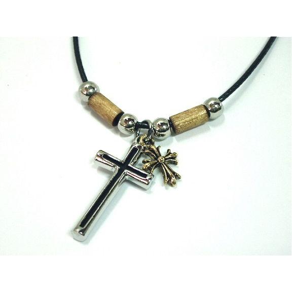 【送料無料】ワイルド　モチーフ　チョーカー　クロス　ネックレス【メンズ】【メール便：送料無】代引き可...