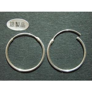 【送料無料】シルバー９２５　ピアス・フープ・ユニセックス　12mm【メール便：送料無】【代引き可：送...