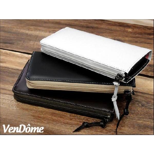 本革　アコーディオン長財布】メンズ