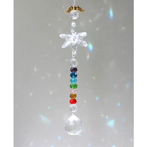 【送料無料】金運・仕事運アップ   クリスタル風水サンキャッチャー　天使【メール便：送料無料】【代引...
