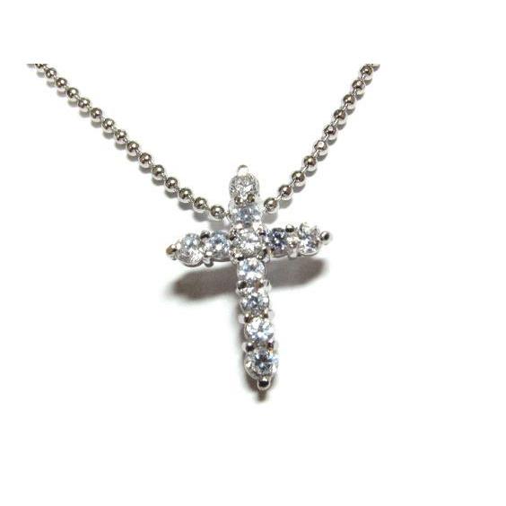 【送料無料】クロスペンダント　ネックレス　Aクラスキュービックジルコニア【レディース】【メール便：送...