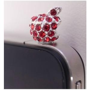 【送料無料】アップル　りんごちゃん　スマホピアス【イアホンピアス】イヤホンジャック【メール便：送料無料】【代引き可：送料別】