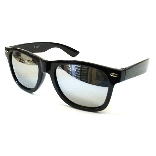 【７０％ＯＦＦ】【伊達メガネ】セルフレームサングラス(UVカット)526　5(シルバーミラー) メン...