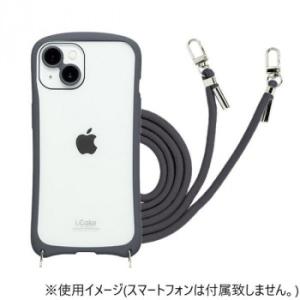 iPhone14/iPhone13兼用背面型ケース i.Color Charcoal iP22-61...